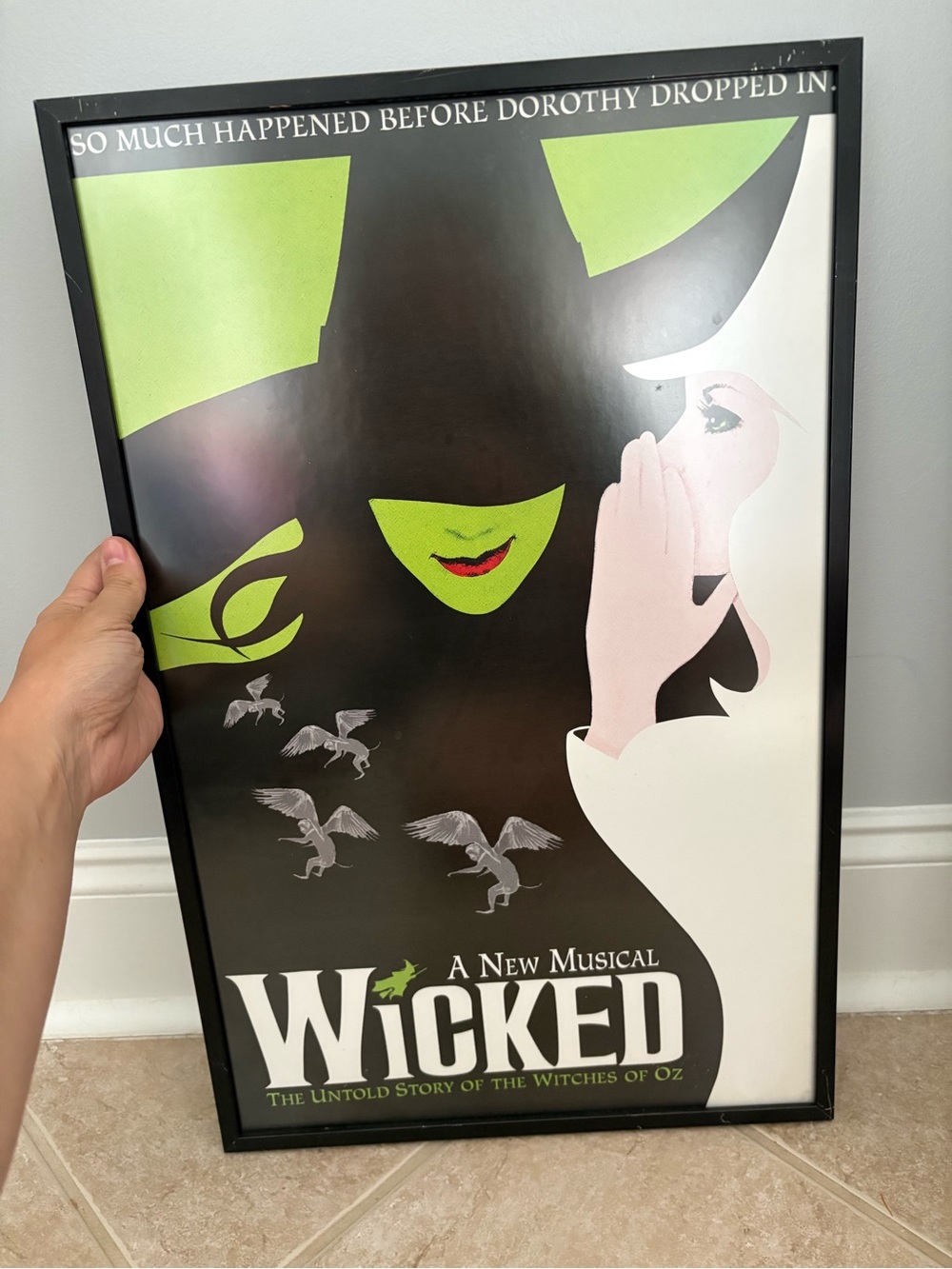 official Broadway window card poster for the musical ⁠Wicked 22 x 14 inches